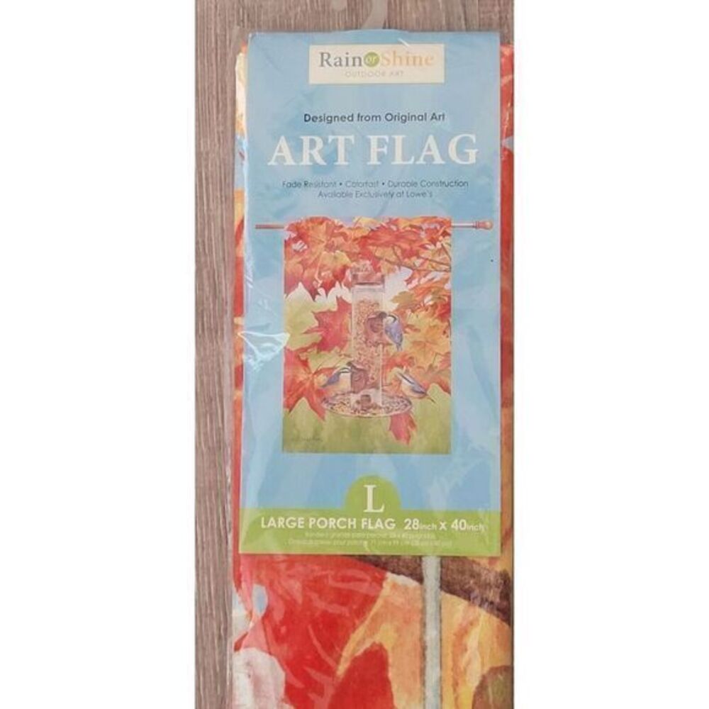 Rain or Shine Fall Nuthatches 28" X 40" Porch Flag Fade Resistant Colorfast